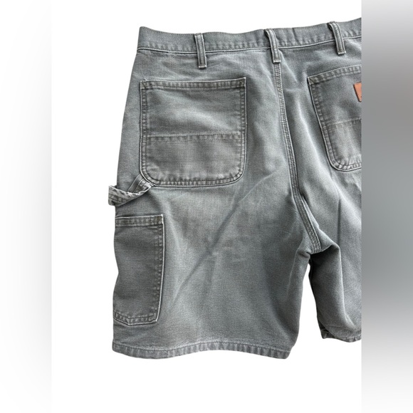 VTG Carhartt B25 Moss Green Carpenter Shorts 34W - Picture 3 of 11